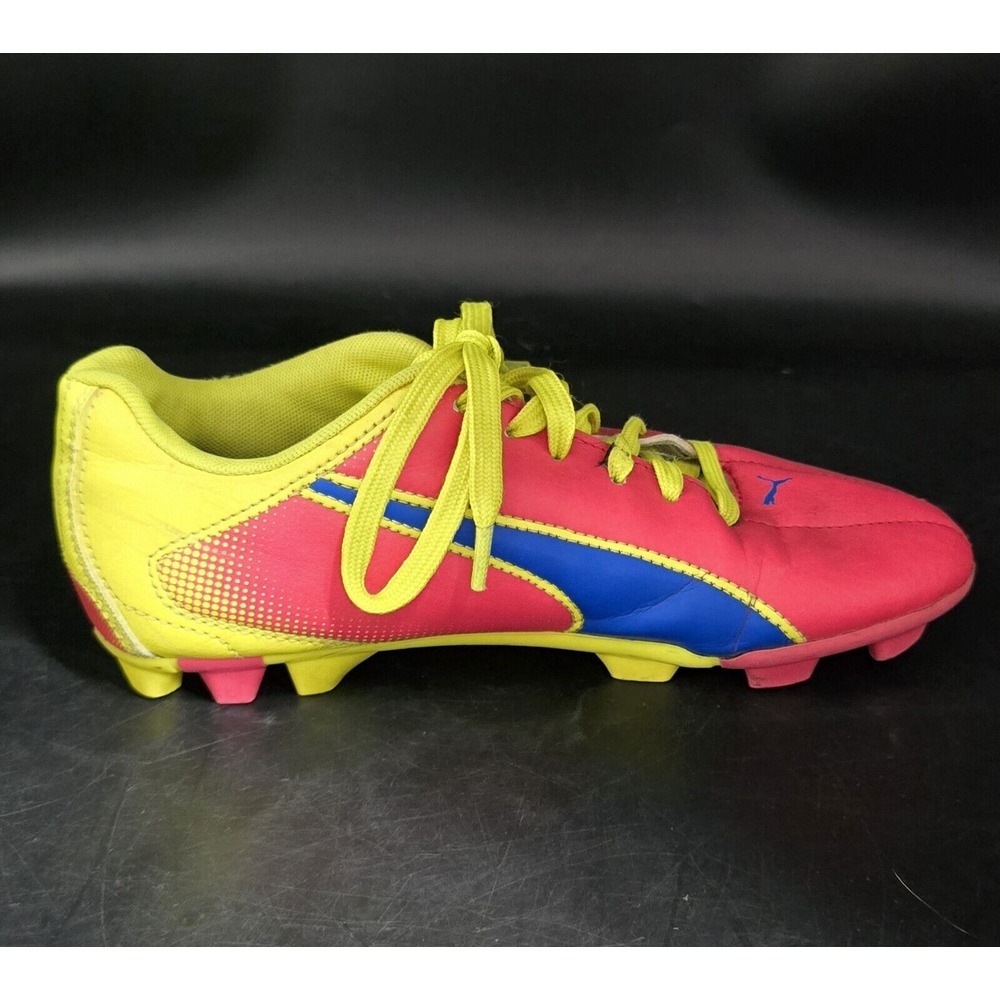 PUMA JR ADRENO FG SOCCER SHOES CLEATS TEABERRY RED SIZE 4 - Picture 7 of 12